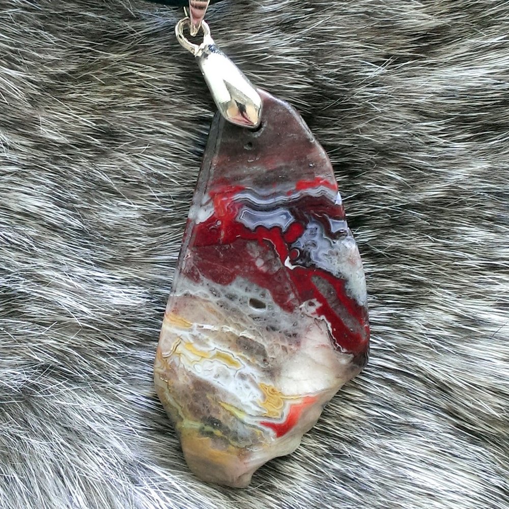 Natural Crazy Lace Agate Necklace